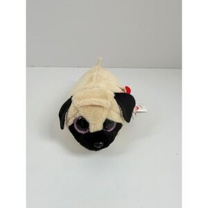 Ty Teeny Tys Candy Pug Dog Plush 4" Stackable Beanie Boo NWT 2016